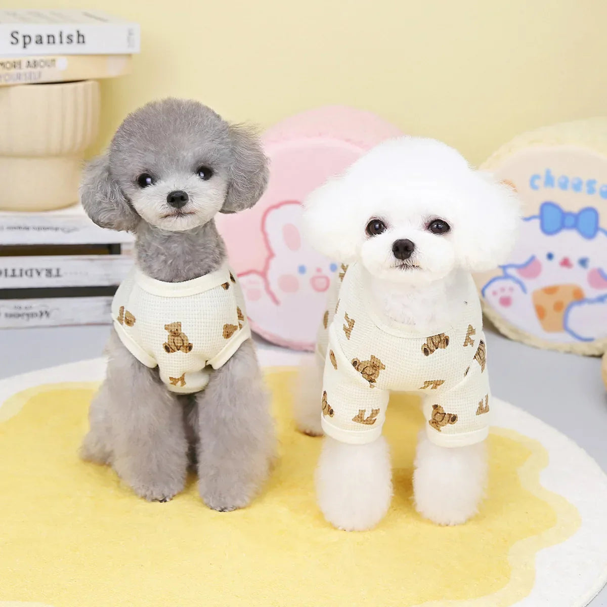 Bear Vest Dog Jumpsuit Outfit