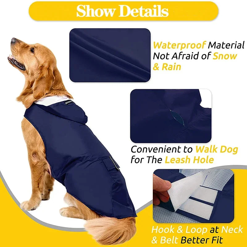 Waterproof Reflective Dog Raincoat