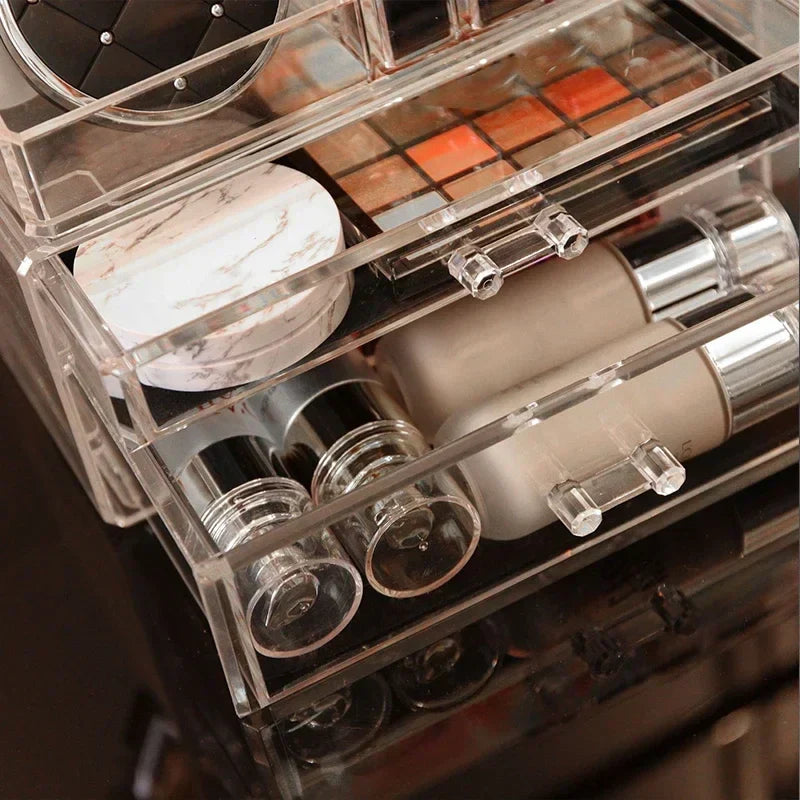 Acrylic Four-Drawer Makeup Organizer