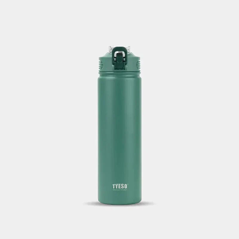 Tyeso Insulated Water Bottle with Straw ( Stainless Steel )