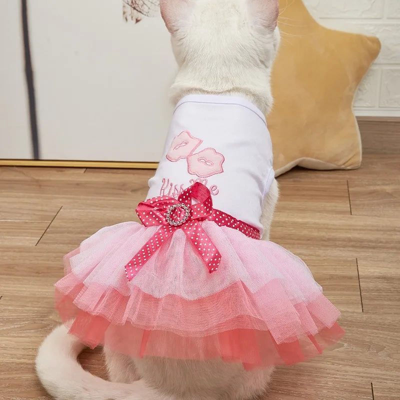 Summer Lace Dog Princess Dress