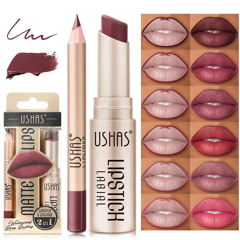 USHAS 12-Color Lip Liner Set