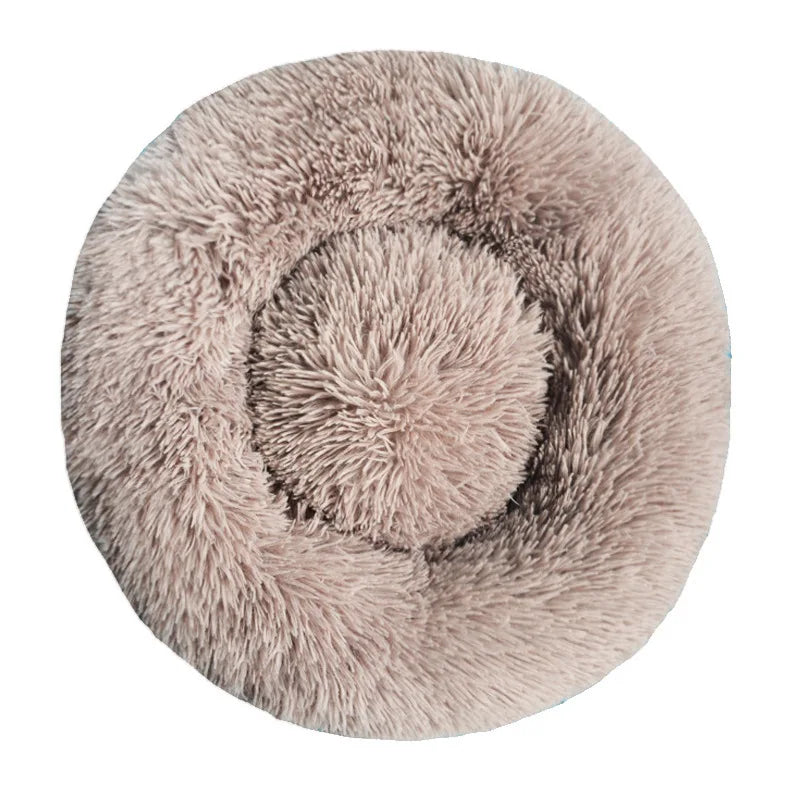 Plush Round Winter Pet Bed