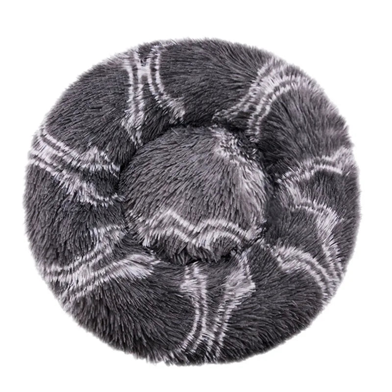 Plush Round Winter Pet Bed