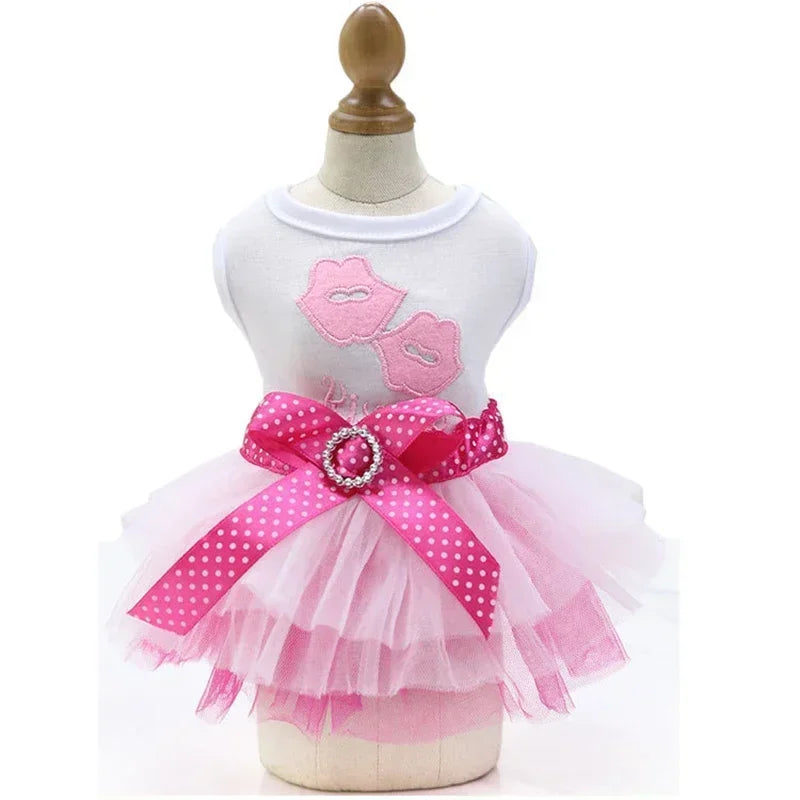 Summer Lace Dog Princess Dress