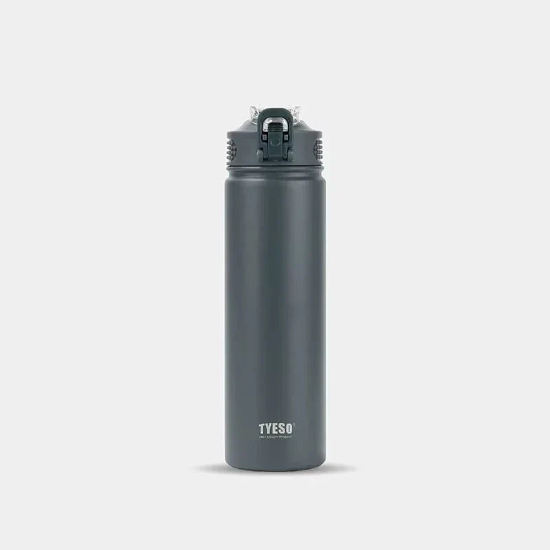 Tyeso Insulated Water Bottle with Straw ( Stainless Steel )
