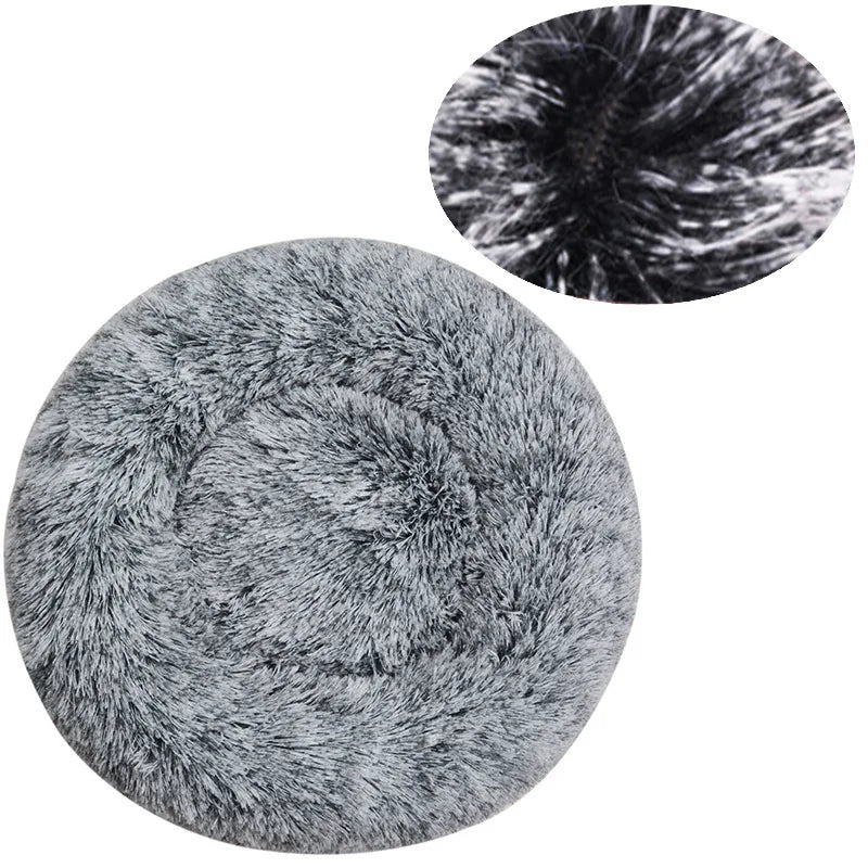 Plush Round Winter Pet Bed