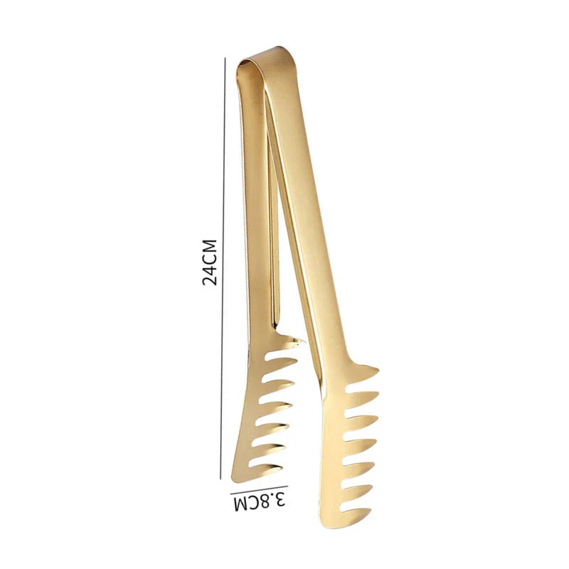 Gold Stainless Steel BBQ Tongs