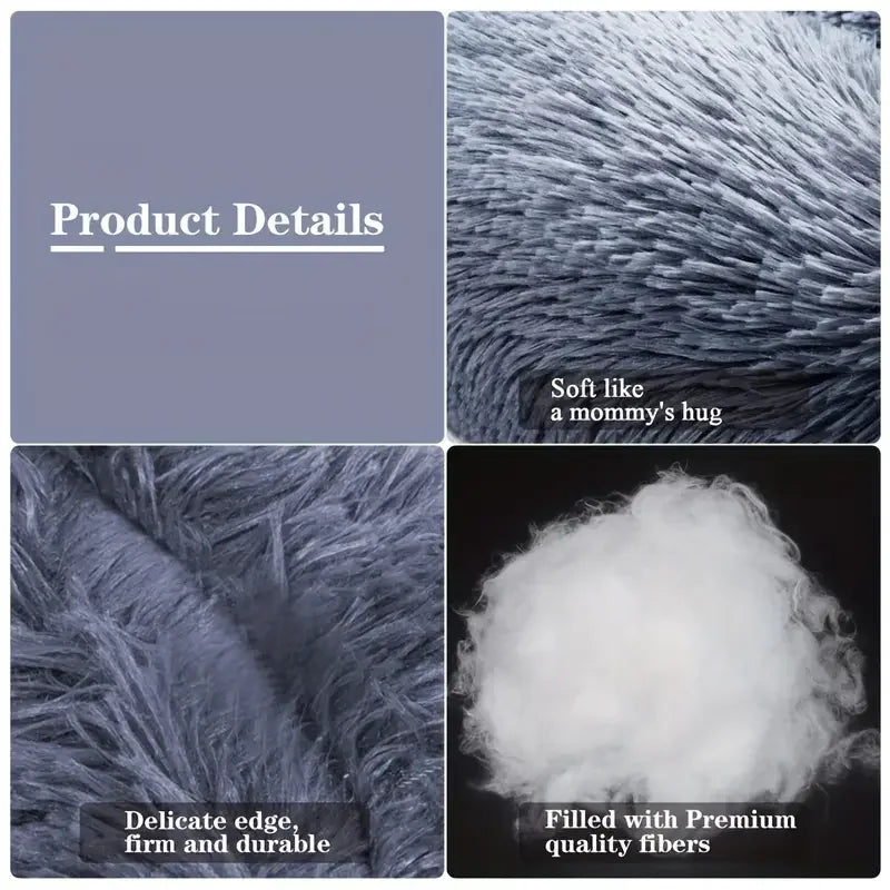 Plush Round Winter Pet Bed