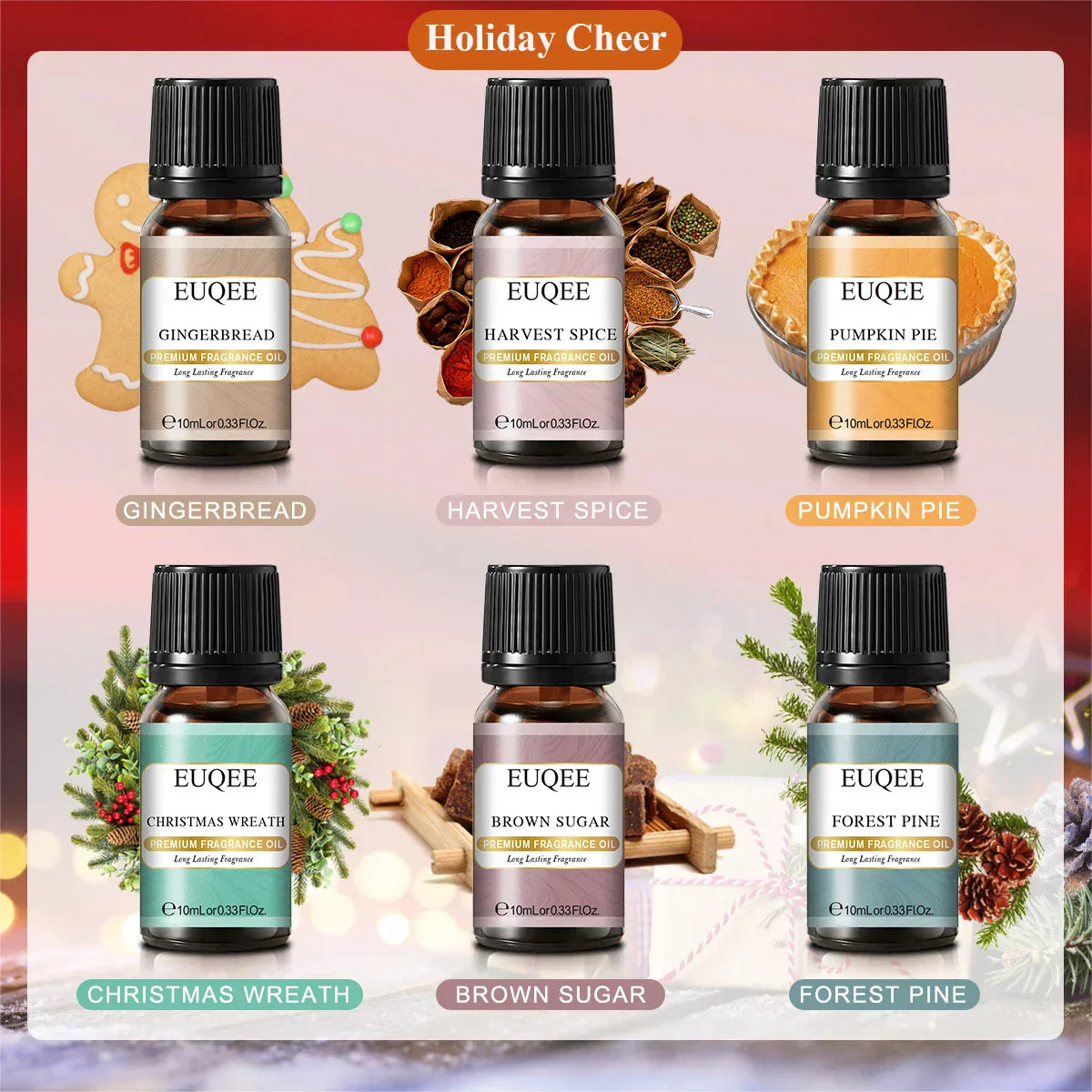 Unisex EUQEE 6pcs Fragrance Oil Gift Set