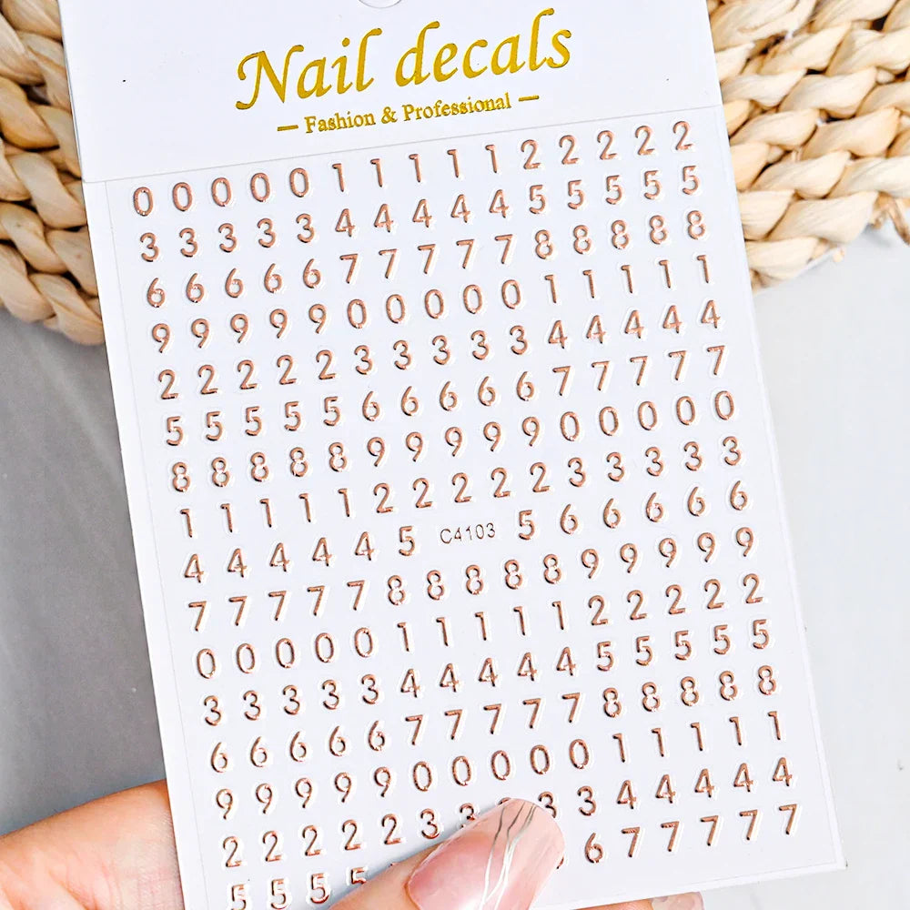 3D Metal Flame Nail Stickers