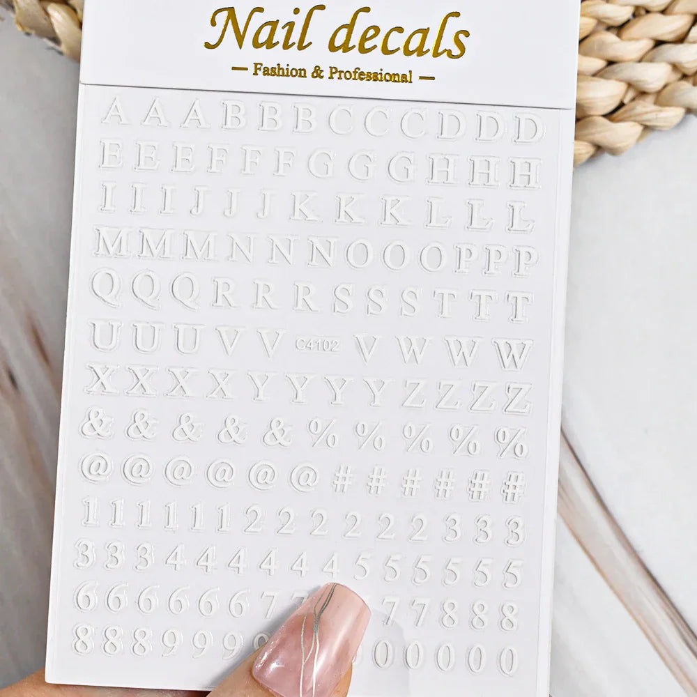 3D Metal Flame Nail Stickers