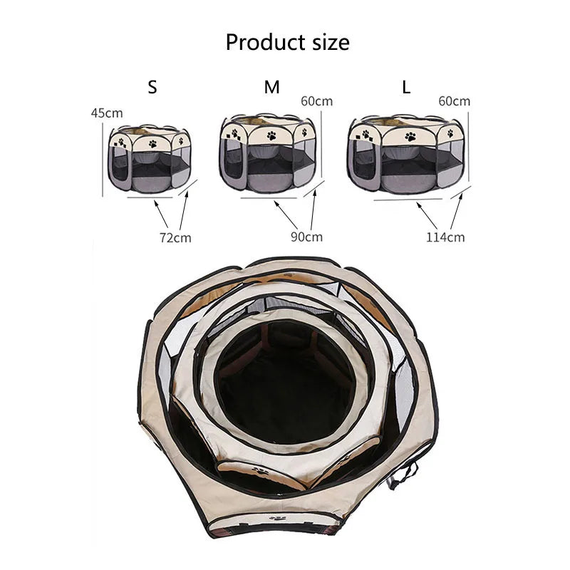 Pet Cage  Foldable Octagonal