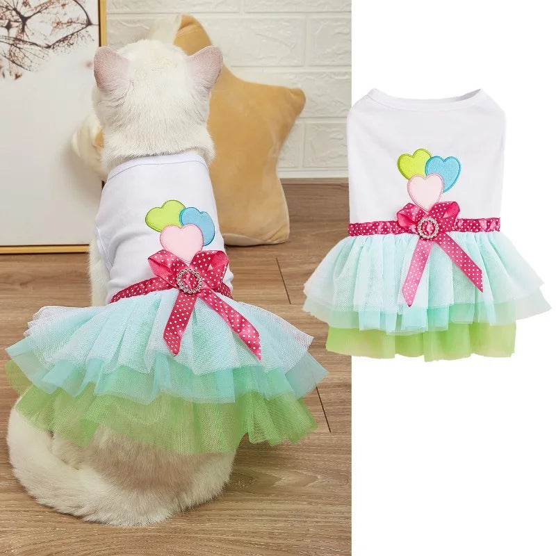 Summer Lace Dog Princess Dress