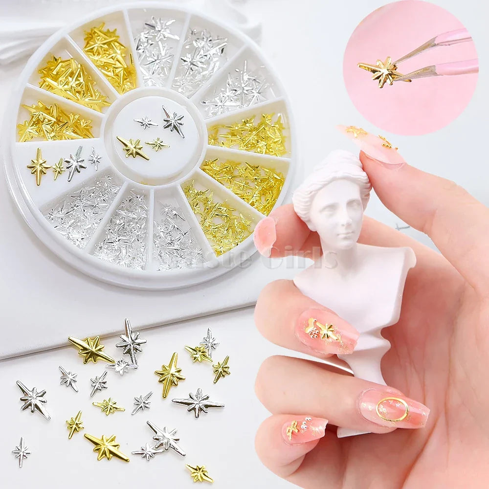 Gold Silver Starlight Nail Rhinestones