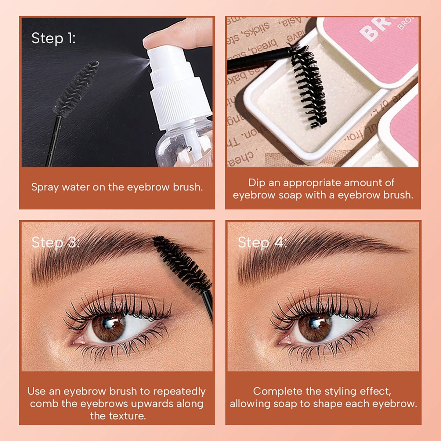 4-Color Waterproof Eyebrow Styling Wax