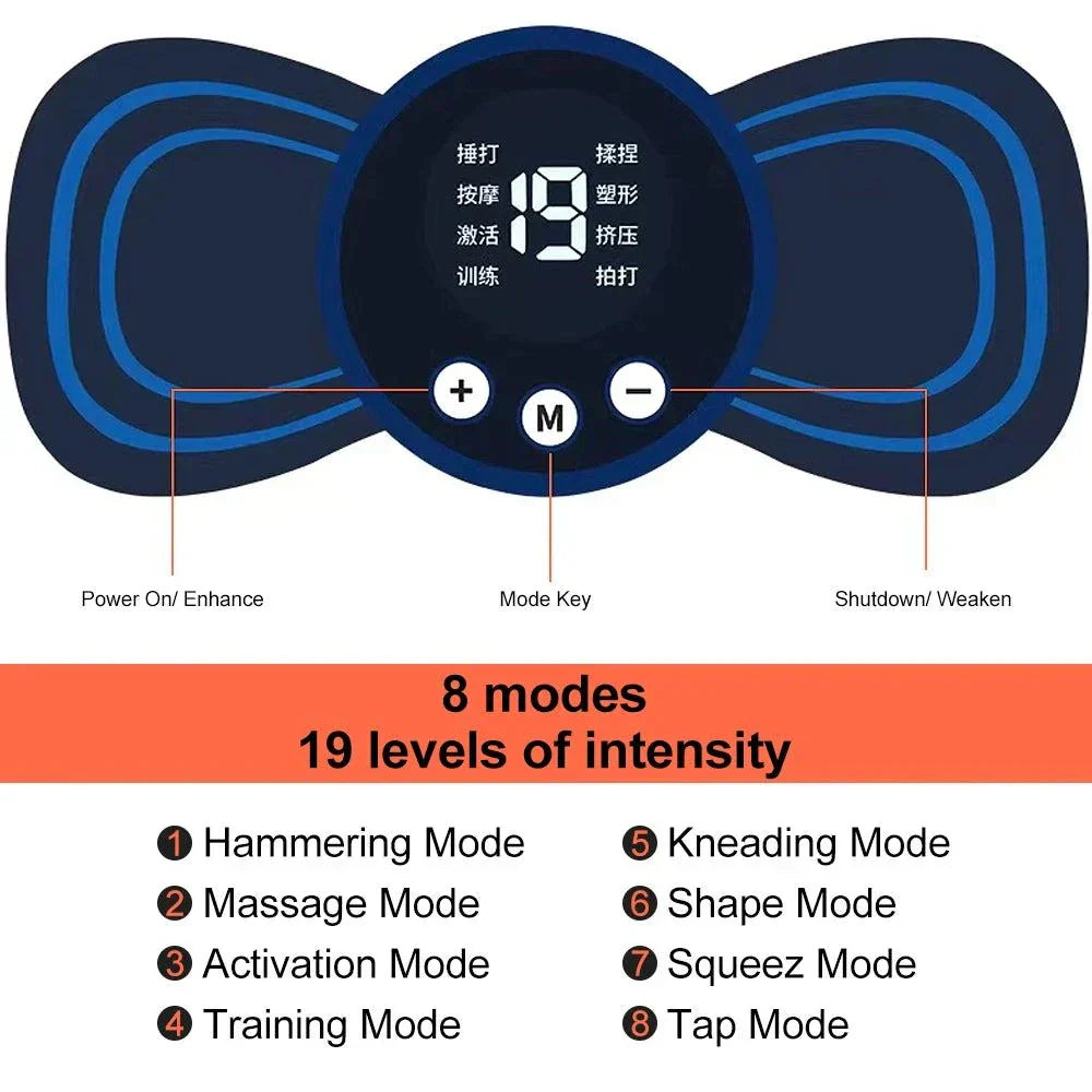 Mini EMS Neck Massager & Back Pain Relief Patch
