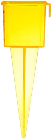 Okllen 15 Pack Rain Gauge, 1.5" Sprinkler Gauge with Wide Mouth, Outdoor Water Measuring Tool for Lawn, Garden, Yard, Bright Yellow, Transparent, Zero is 1/4" from The Bottom