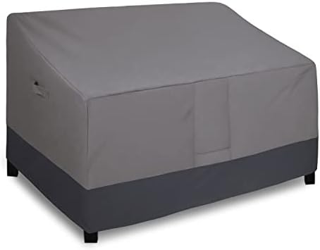 Easy-Going Waterproof Outdoor Couch Cover, Heavy Duty 3-Seater Patio Sofa Cover, Winchdproof Outdoor Furniture Cover with Air Vent (80Wx37Dx33H inch, Gray/Dark Gray)