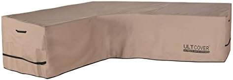 ULTCOVER Patio L-Shaped Left Facing Sofa Cover Waterproof for 6-Seater Outdoor Sectional Furniture Couch 85”W (Left Side) x 110”W (Back Length)