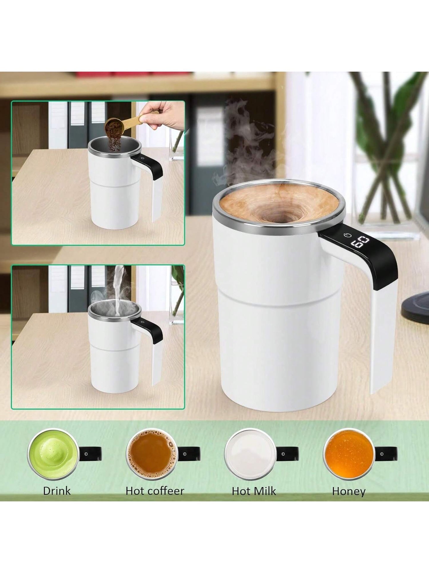 Automatic Self-Stirring Coffee Mug