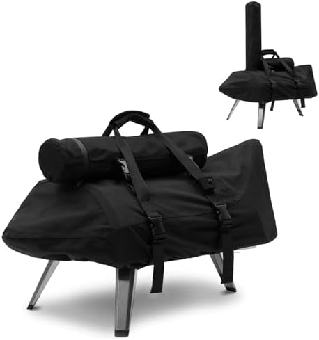 NOELIFE Carry Cover for Ooni Karu 12 and Karu 2 Pizza Oven, Waterproof Pizza Oven Accessories with Seperate Chimney Bag, with Bottom Straps for Fixation (Oven Not Included)