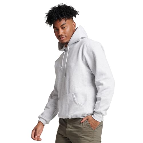 Russell Athletic Men's Dri Power Hooded Pullover Sweatshirt, Ash, Large