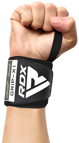 RDX Wrist Wraps for Weightlifting (Pair), IPL USPA Approved, Elasticated 18” Cotton Straps Support with Thumb Loop, Gym Wrap for Weight Lifting Powerlifting Competition Strength Training Bodybuilding