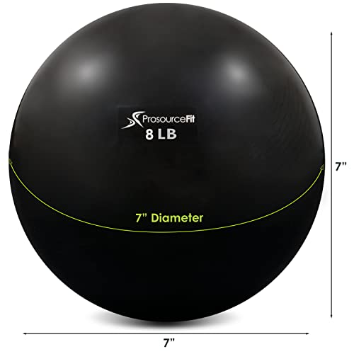 ProsourceFit Weighted Toning Exercise Balls for Pilates, Yoga, Strength Training and Physical Therapy, 2 lb to 8 lb, Color Coded