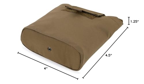 KRYDEX Molle Dump Pouch Roll-Up Drawstring Magazine Utility Pouch Folding Dump Bag (CB)