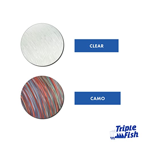 Triple Fish Monofilament Leader, 400 lb / 181.4 kg Test, .079 in / 2.00 mm Dia, Clear, 50 yd / 46 m