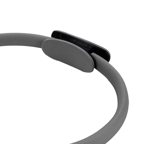 Gavigain Yoga Circle 4 Color Double Grip Yoga Pilates Ring Resistance Circle Portable Fitness Circle for Thigh and Leg Fitness Muscle Lines (Black)