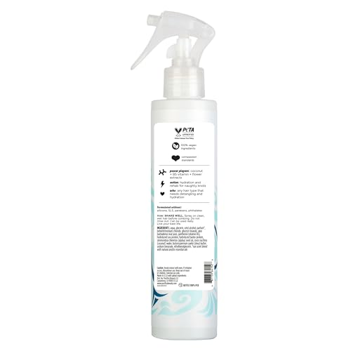 Pacifica Coconut Milk Hair Detangler Spray – Leave-In Conditioning Elixir for Tangle-Free Hair – Instantly Detangles Knots, Adds Shine & Moisture, Prevents Breakage & Frizz – Vegan & Cruelty-Free