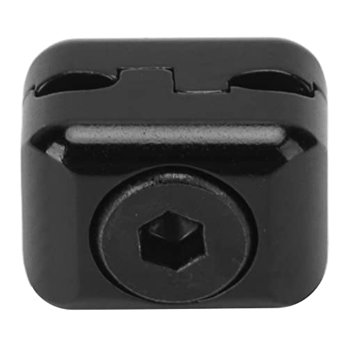 Qiilu Drop Away Arrow Rest Clamp Buckle Arrow Rest Clamp Buckle Aluminum Alloy Arrow Rest Cable Clamp Buckle Metal Fastener Clip Archery Bowstring Adjustment Knob for Compound Bow Drop (Black)