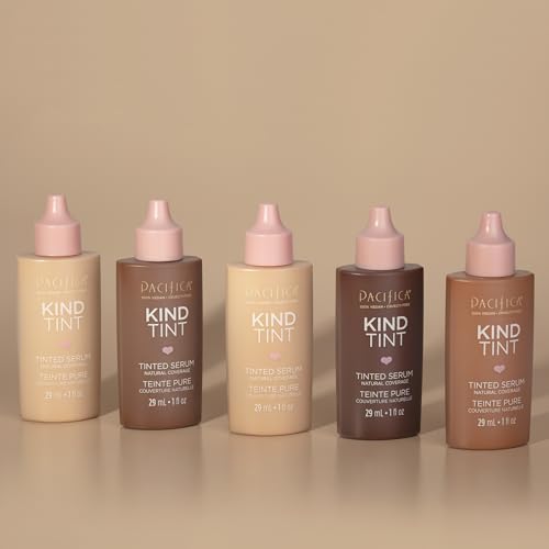 Pacifica Tinted Moisturizer – Kind Tint Serum, Lightweight Hydrating Foundation with Vegan Collagen & Hyaluronic Acid for Dewy Glow, Buildable Coverage, Vegan, 1 fl oz (Shade 22)