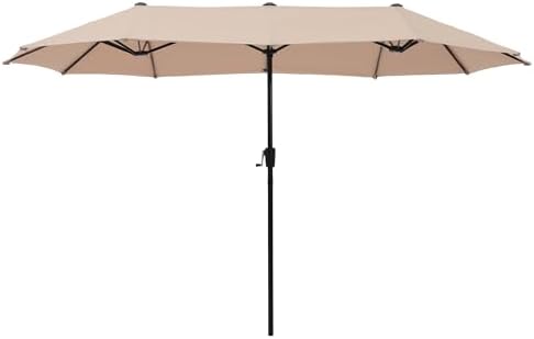 HERA'S PALACE 13 ft Rectangle Patio Umbrellas Large Outdoor Umbrella with Crank Powerful UV Protective Table Umbrella Outdoor Patio for Backyard, Pool, Garden, Deck
