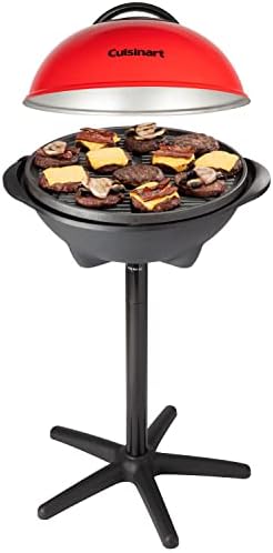 Cuisinart Indoor/Outdoor Electric Grill, 2-in-1 Portable BBQ with Nonstick Cooking Surface, Electric Grill Outdoor with Adjustable Heat, Stand/Tabletop Options for Cookouts, Barbecues, Small Spaces