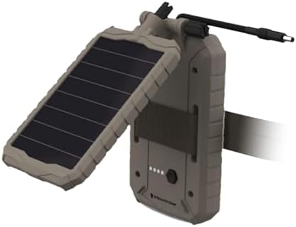 Stealth Cam Durable Sol-Pak Solar Battery 2-Pack | 12V Solar Power Panel, Rechargeable Battery & 10ft Insulated Cable | Compatible with All Wireless/Cellular Trail Cameras