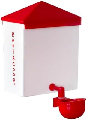 RentACoop 64oz(2L) Automatic Drinker - BPA-Free Waterer with Auto-Fill Cup - Suitable for Chicks, Quail, Pigeons, Doves, and Other Smaller Birds