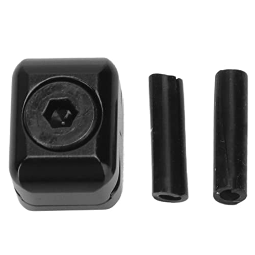 Qiilu Drop Away Arrow Rest Clamp Buckle Arrow Rest Clamp Buckle Aluminum Alloy Arrow Rest Cable Clamp Buckle Metal Fastener Clip Archery Bowstring Adjustment Knob for Compound Bow Drop (Black)