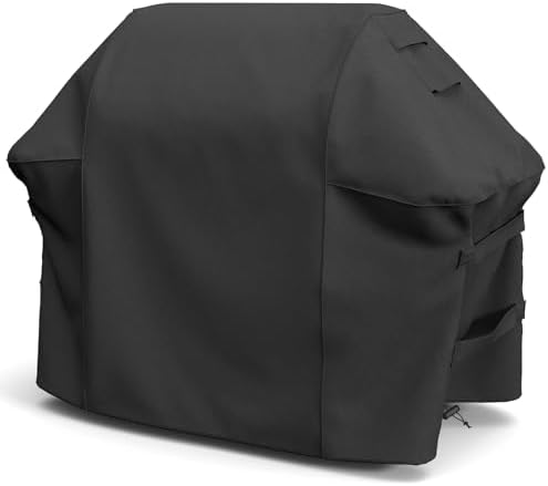 SHINESTAR Grill Cover for Weber Spirit 200/300 Series, Also Fits for Spirit II 300, Double Straps and Built-in Vents, Waterproof, 52-Inch, Black