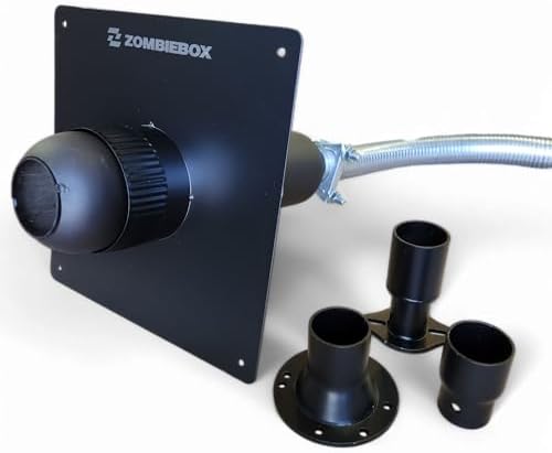 Generator Exhaust Extension Silencer Kit with Insulated Through-Wall Mounting Plate - Includes 3 Adapters - Fits All portable Generators