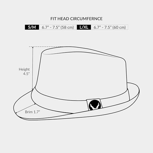 The Hat Depot Light Weight Classic Soft Cool Mesh Crushable Fedora hat (S/M, Grey)