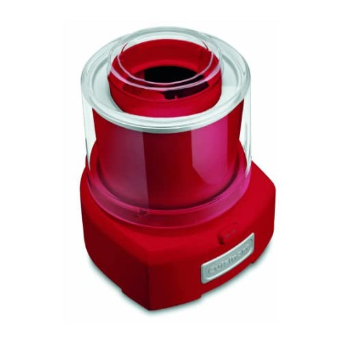Cuisinart Ice Cream Maker Machine, 1.5 Quart Double Insulated Ice Cream Machine, Sorbet and Frozen Yogurt Maker, Ready in 20 Minutes, ICE-21RP1, Red