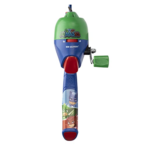 Kid Casters: PJ Masks Youth Fishing Pole | Spincast Reel & Practice Casting Plug | Small & Easy to Use (Pre-spooled with a 6-Pound Fishing line), 29.5 Inches Long