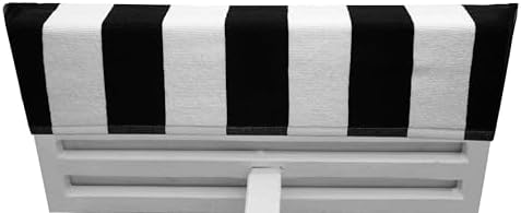 COTTON CRAFT Pool Lounge Chair Cover - 2 Pack - Chaise Spa Beach Chair Towel Cover - Cabana Stripe - Soft 100% Ringspun Terry Cotton - Oversized 32 inch Wide x 82 inch Long with 7 inch Pocket – Black