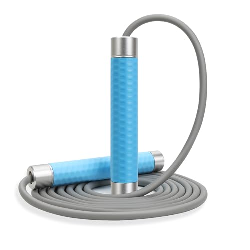 Weighted Jump Rope for Men，Women and kids(1LB), Jump Ropes for Fitness, Speed Skipping Rope, Gym,Indoor/Outdoor - Fitness, Workout, Boxing,crossfit (Black)