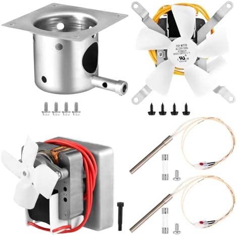 Upgrade Traeger & Pit Boss Grill Replacement Parts Kit - Auger Motor, Hot Rod Igniter with Fuse, Induction Fan, Burn Pot with Screws, Compatible with Most Traeger & Pit Boss Pellet Grills