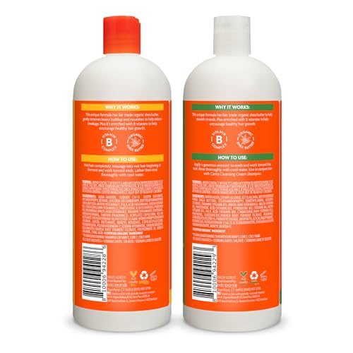 Cantu Shampoo & Conditioner with Shea Butter for Natural Hair, 1L (Pack of 2)