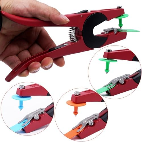 PAULOZYN 300PCS Livestock Ear Tags TPU for Goat Animal Cattle Sheep Pig Dog Deer Farm, with 1PCS Ear Tag Applicator 1PCS Ear Tags Remove Plier, 001-100 Number